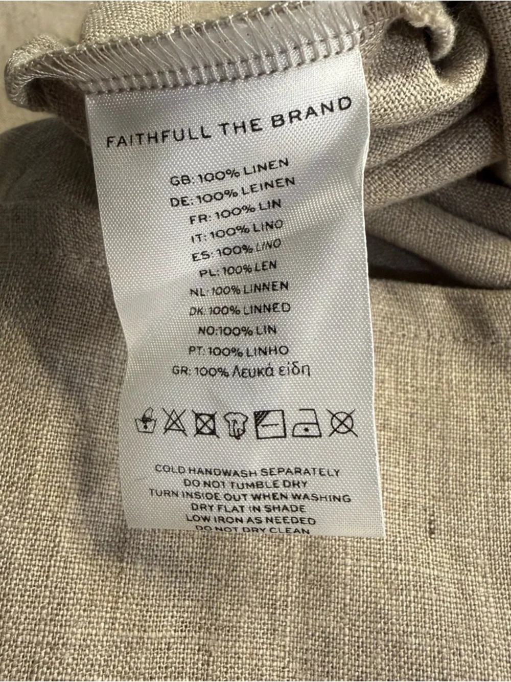 Faithfull The Brand Das Flores Linen Maxi Dress Natural Strapless NWT 10 - Picture 14 of 14